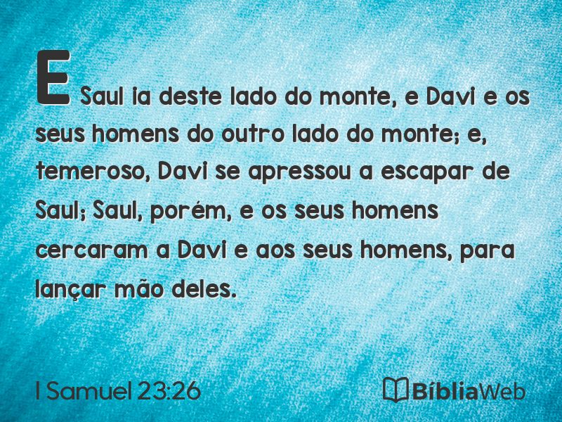 I Samuel 23:26 em imagem para compartilhar
