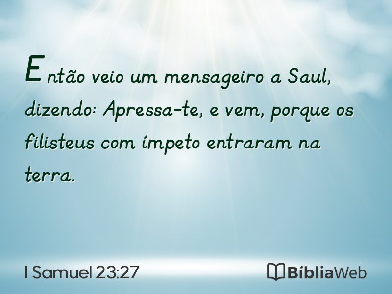 I Samuel 23:27 em imagem para compartilhar