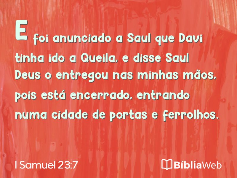 I Samuel 23:7 em imagem para compartilhar