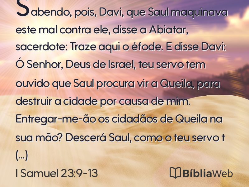 I Samuel 23:9-13 em imagem para compartilhar