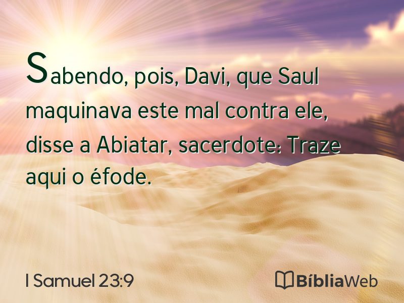 I Samuel 23:9 em imagem para compartilhar