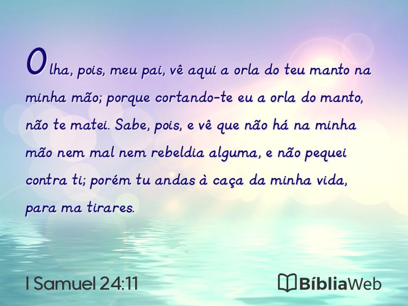 I Samuel 24:11 em imagem para compartilhar