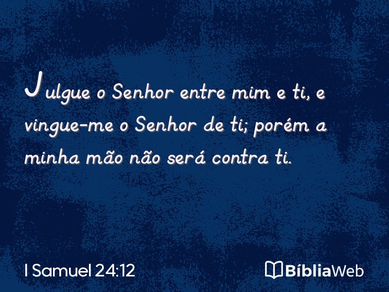 I Samuel 24:12 em imagem para compartilhar