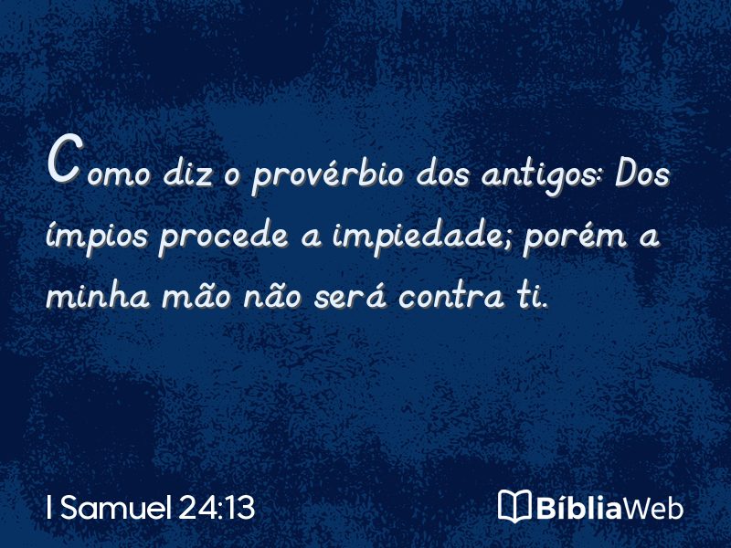 I Samuel 24:13 em imagem para compartilhar