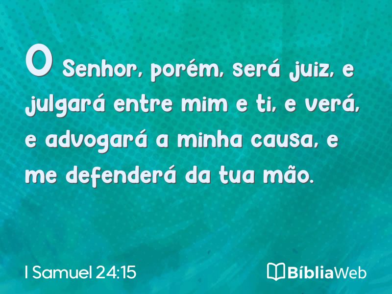 I Samuel 24:15 em imagem para compartilhar