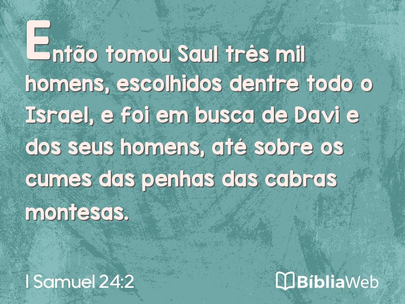 I Samuel 24:2 em imagem para compartilhar