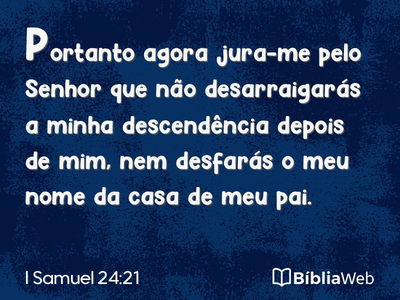 I Samuel 24:21 em imagem para compartilhar