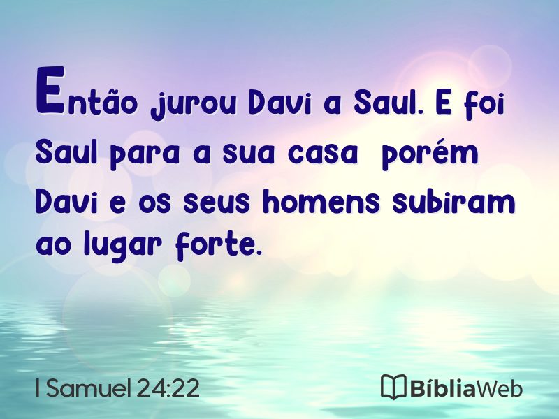 I Samuel 24:22 em imagem para compartilhar