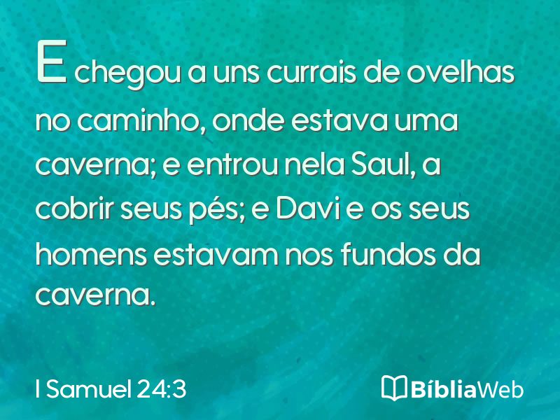 I Samuel 24:3 em imagem para compartilhar