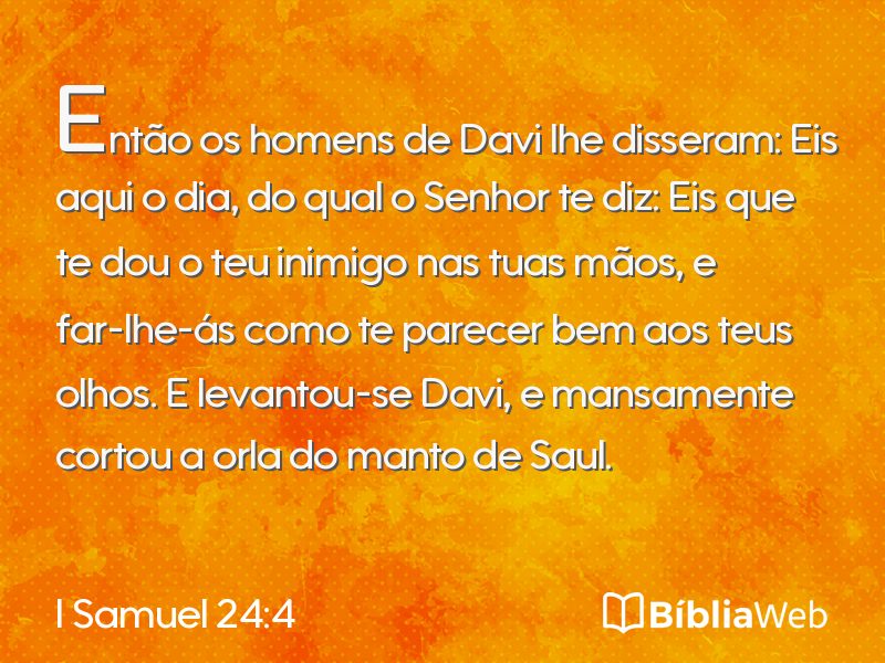 I Samuel 24:4 em imagem para compartilhar