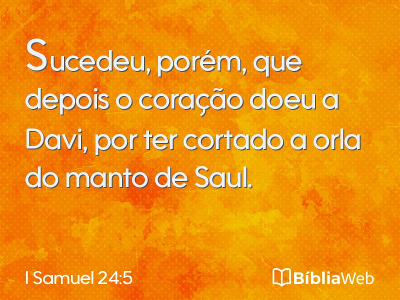 I Samuel 24:5 em imagem para compartilhar