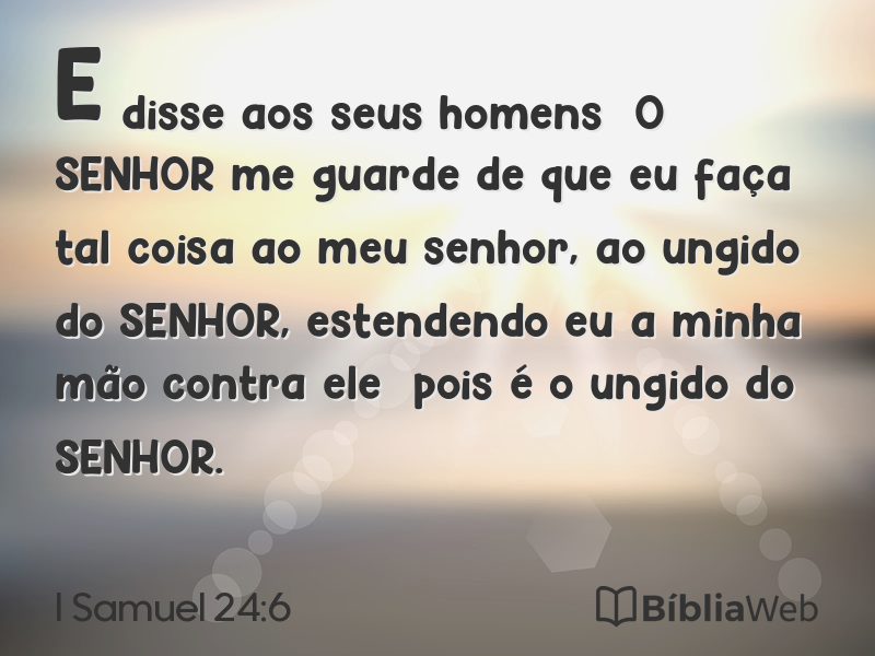 I Samuel 24:6 em imagem para compartilhar