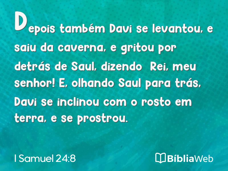 I Samuel 24:8 em imagem para compartilhar