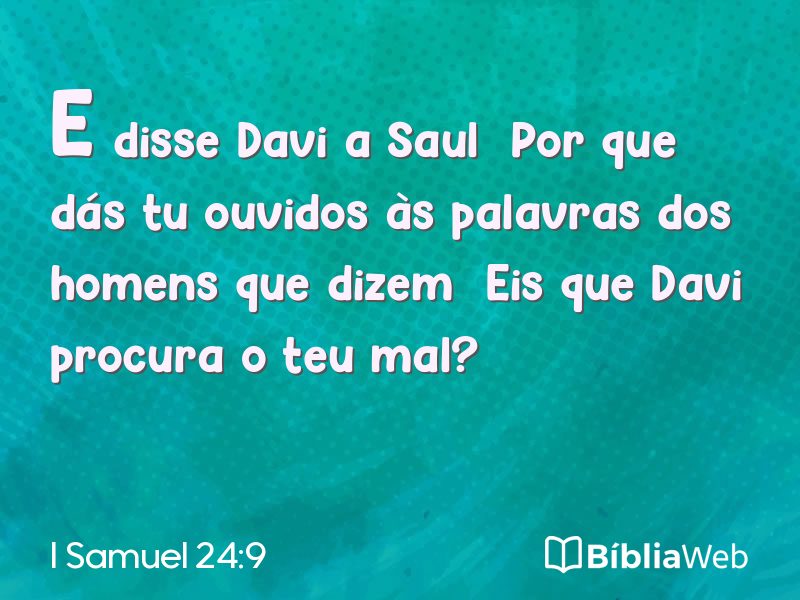 I Samuel 24:9 em imagem para compartilhar