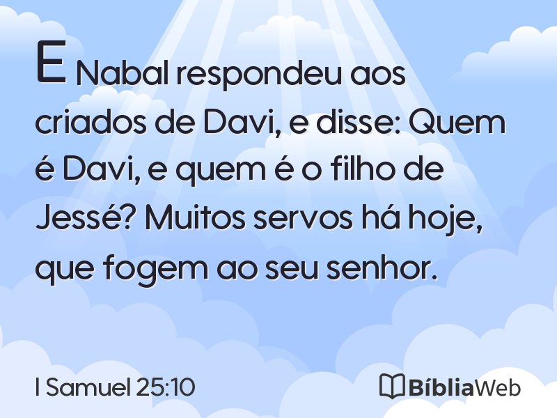 I Samuel 25:10 em imagem para compartilhar