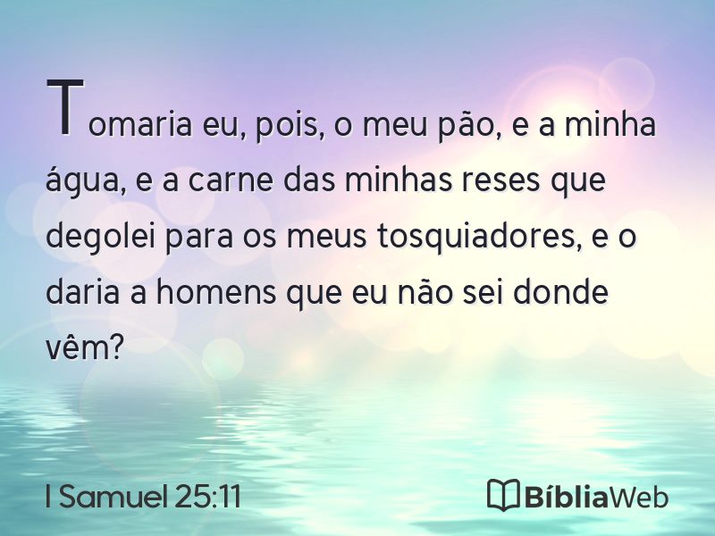 I Samuel 25:11 em imagem para compartilhar