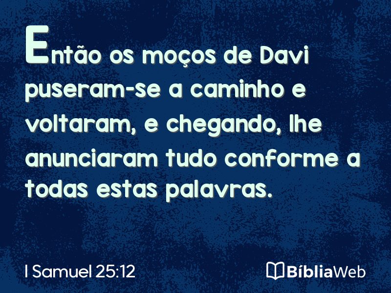 I Samuel 25:12 em imagem para compartilhar