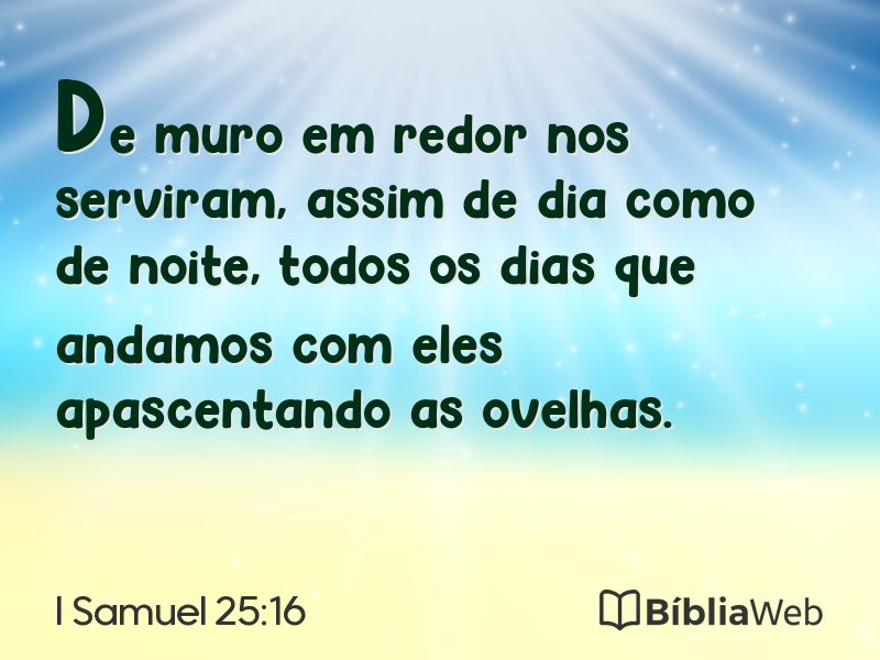 I Samuel 25:16 em imagem para compartilhar