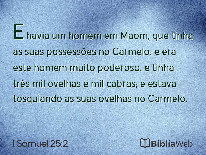 I Samuel 25:2 em imagem para compartilhar