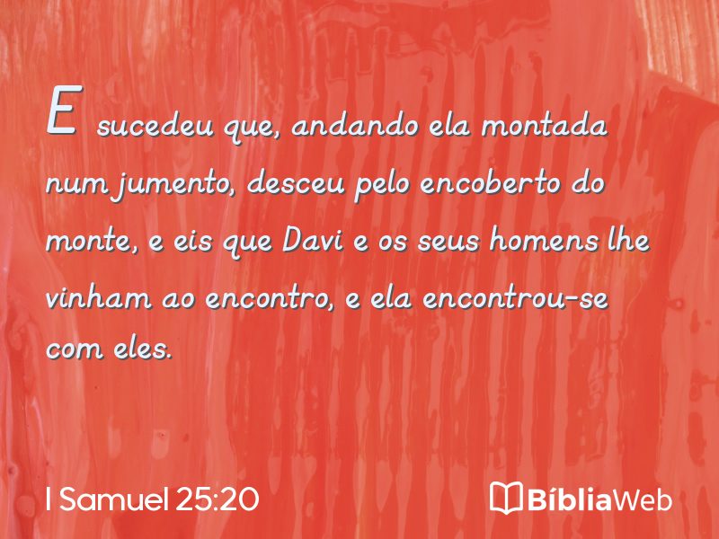 I Samuel 25:20 em imagem para compartilhar