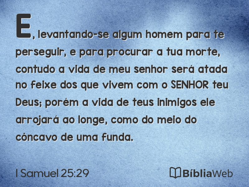 I Samuel 25:29 em imagem para compartilhar