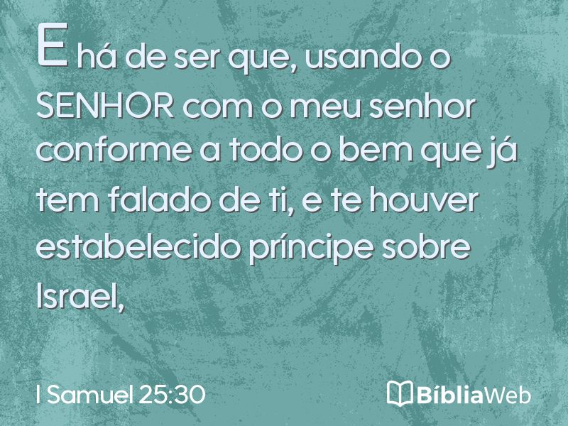 I Samuel 25:30 em imagem para compartilhar