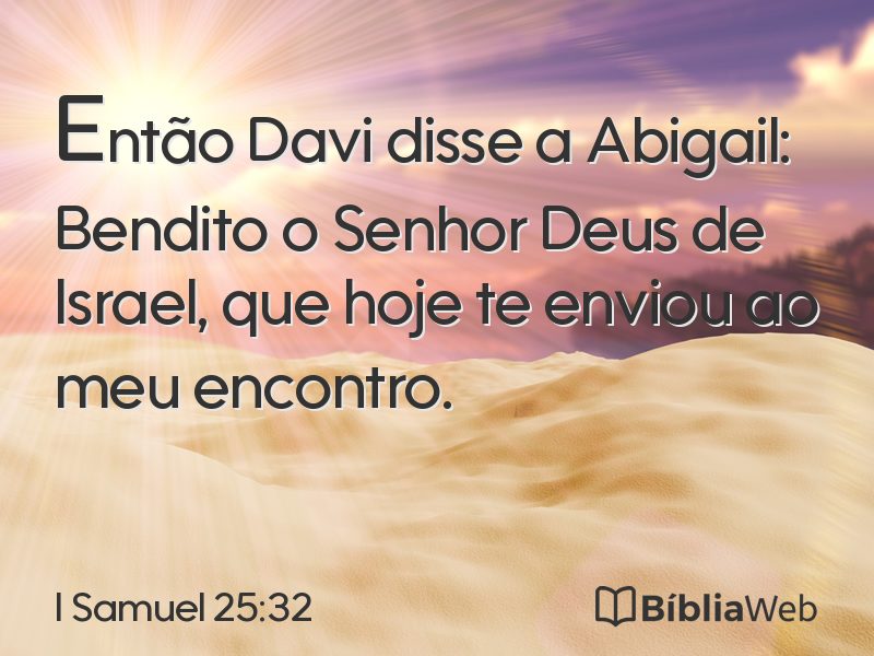 I Samuel 25:32 em imagem para compartilhar