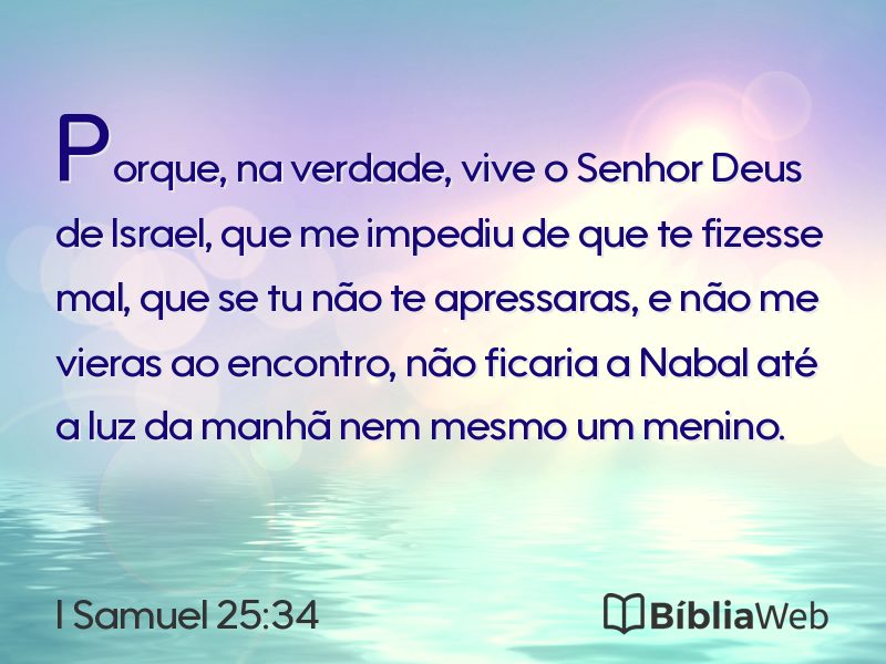 I Samuel 25:34 em imagem para compartilhar