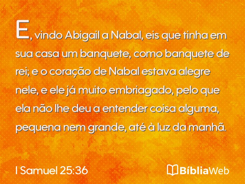 I Samuel 25:36 em imagem para compartilhar