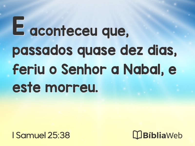 I Samuel 25:38 em imagem para compartilhar