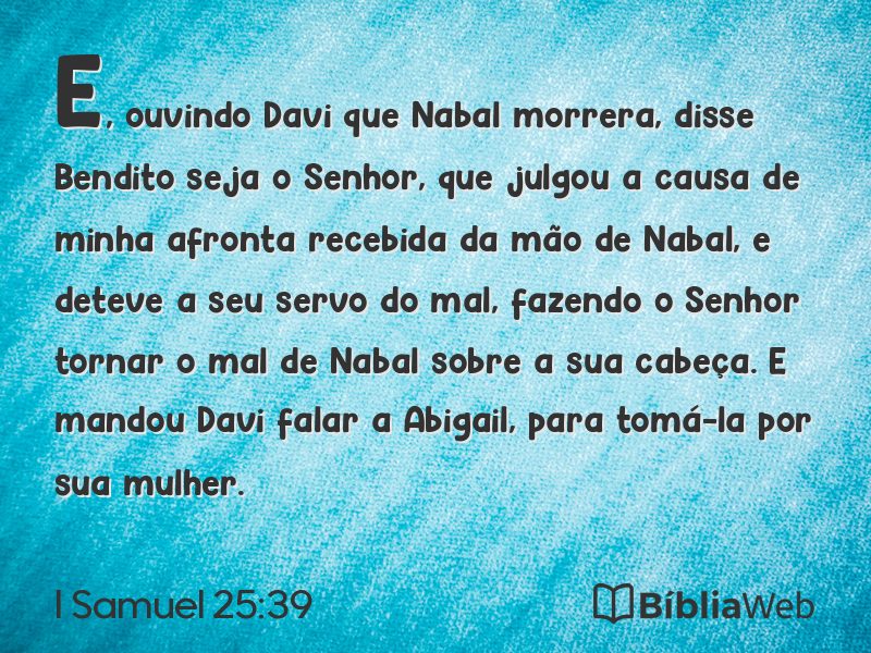 I Samuel 25:39 em imagem para compartilhar