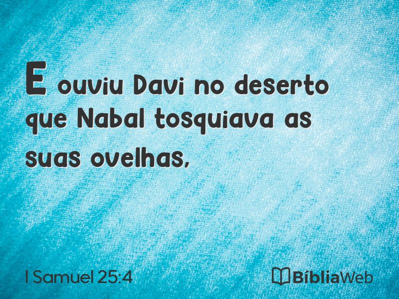 I Samuel 25:4 em imagem para compartilhar