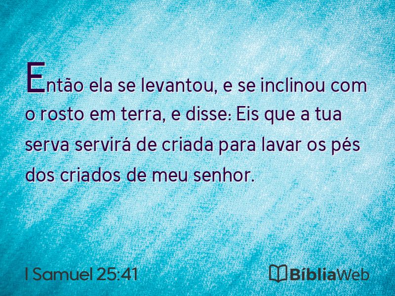 I Samuel 25:41 em imagem para compartilhar