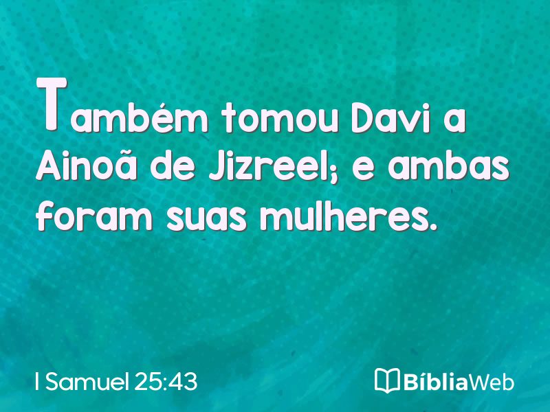 I Samuel 25:43 em imagem para compartilhar