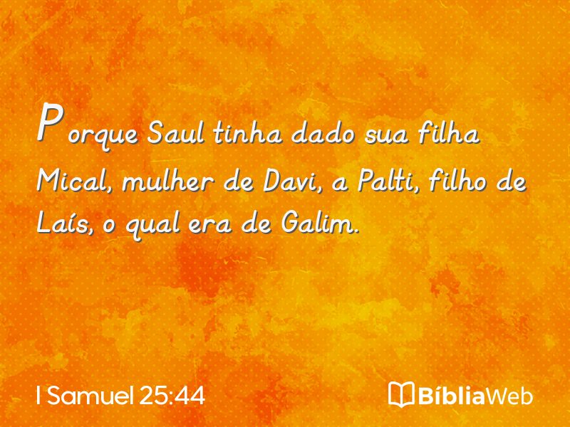 I Samuel 25:44 em imagem para compartilhar