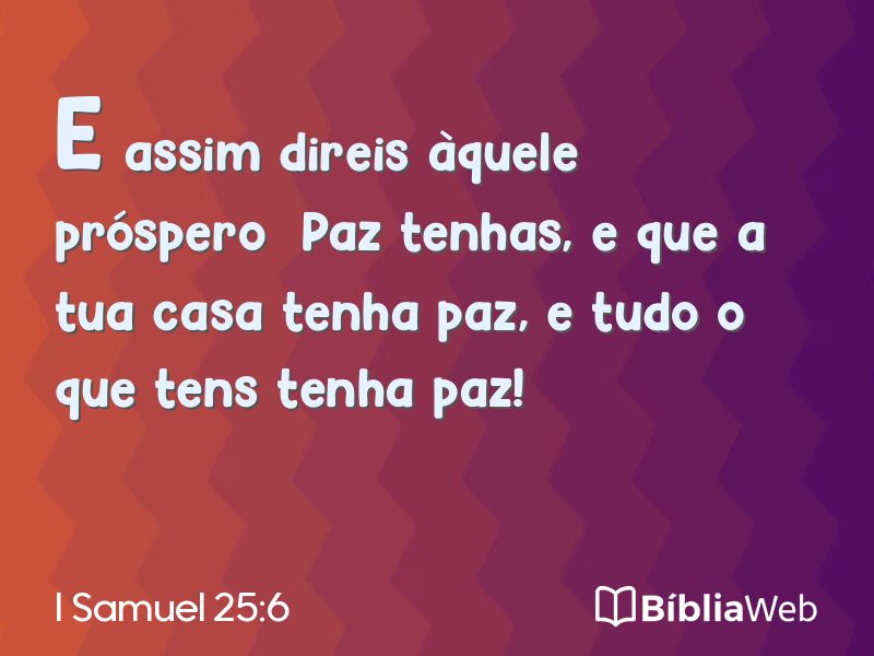 I Samuel 25:6 em imagem para compartilhar