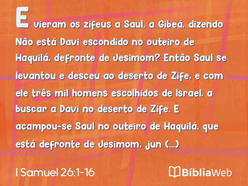 I Samuel 26:1-16 em imagem para compartilhar