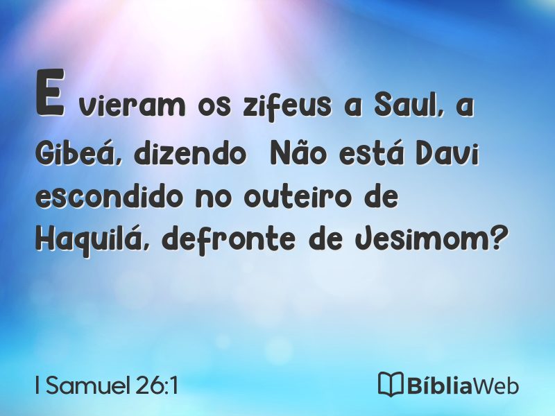 I Samuel 26:1 em imagem para compartilhar