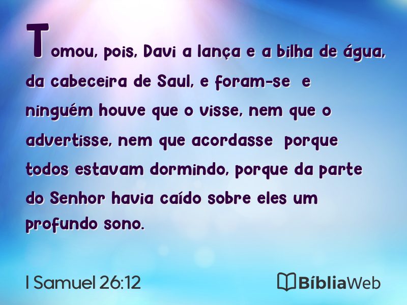 I Samuel 26:12 em imagem para compartilhar