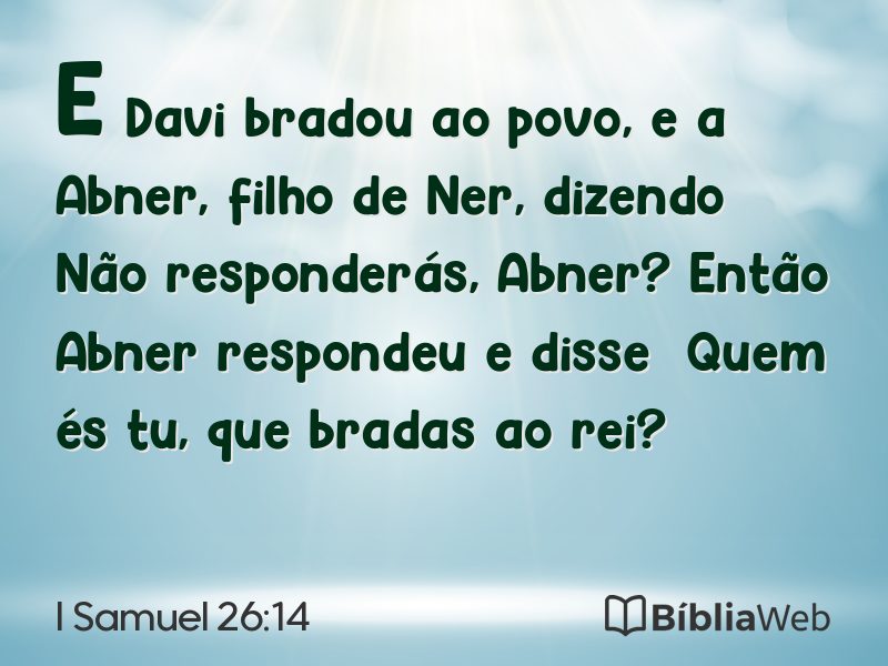 I Samuel 26:14 em imagem para compartilhar