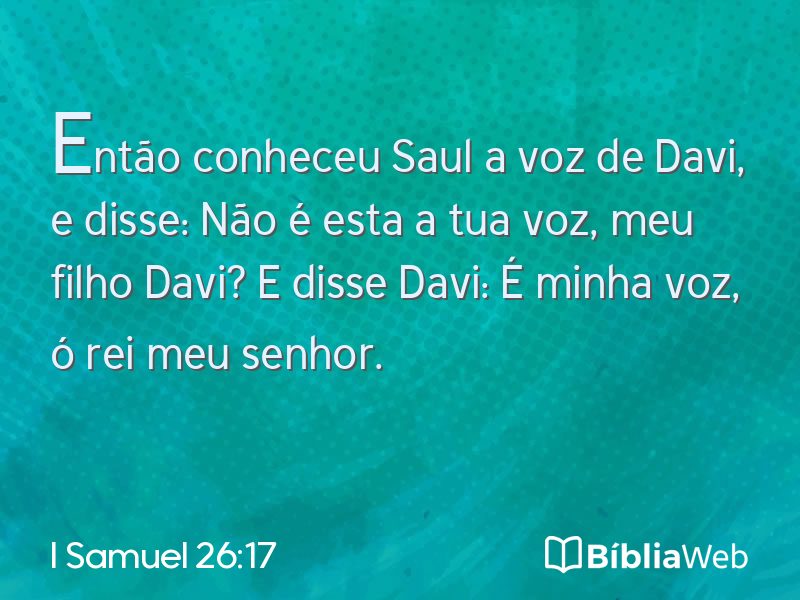 I Samuel 26:17 em imagem para compartilhar