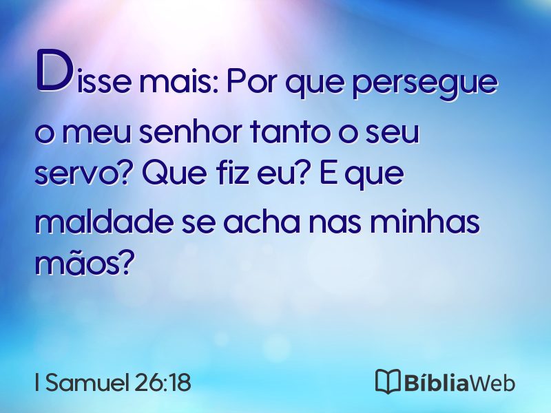 I Samuel 26:18 em imagem para compartilhar