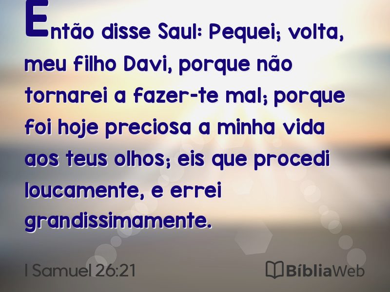 I Samuel 26:21 em imagem para compartilhar