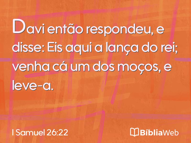 I Samuel 26:22 em imagem para compartilhar