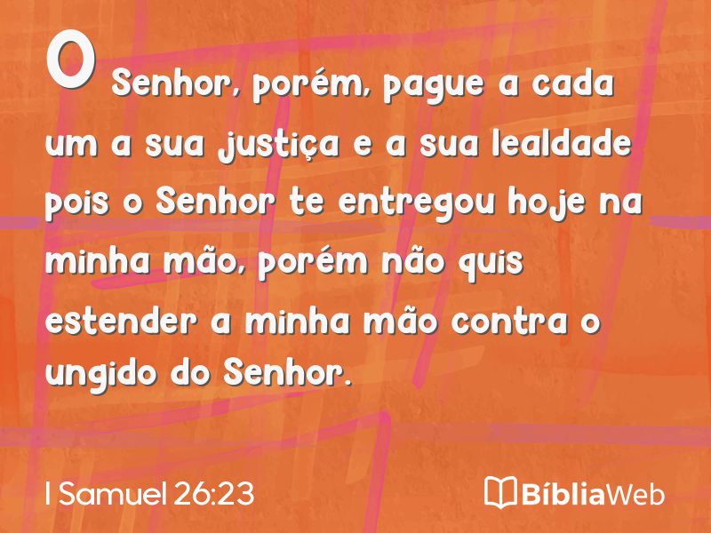 I Samuel 26:23 em imagem para compartilhar