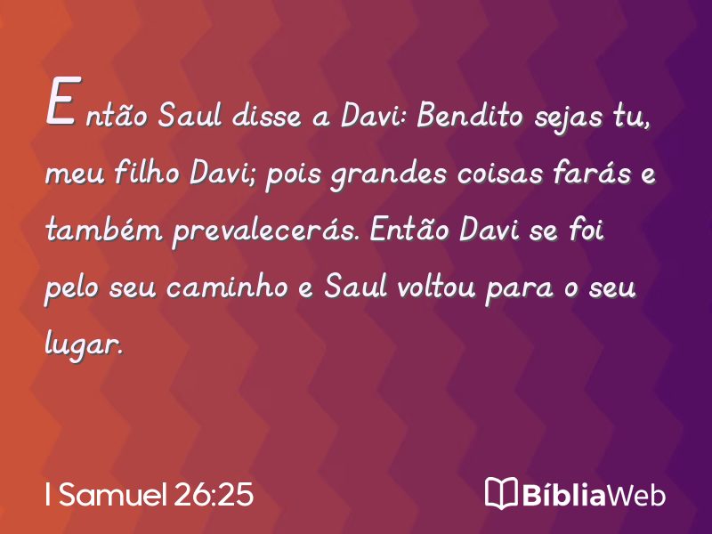 I Samuel 26:25 em imagem para compartilhar