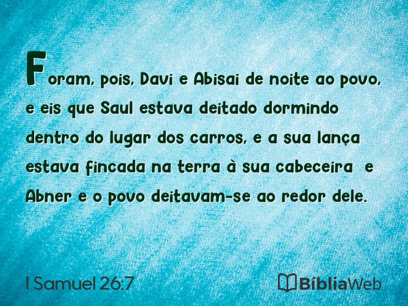 I Samuel 26:7 em imagem para compartilhar