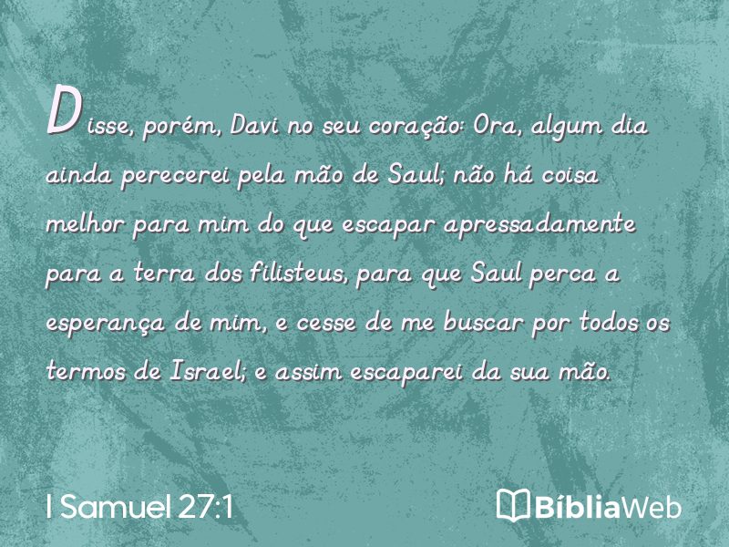 I Samuel 27:1 em imagem para compartilhar