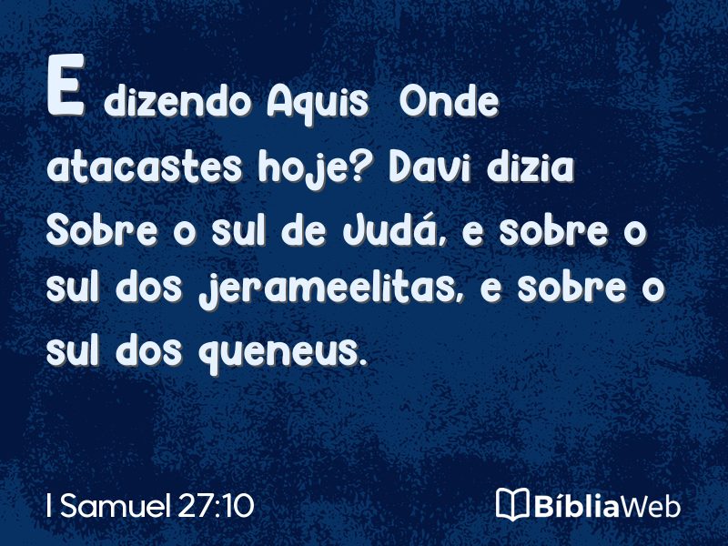 I Samuel 27:10 em imagem para compartilhar