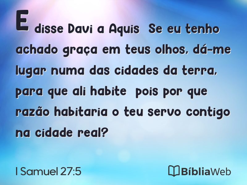 I Samuel 27:5 em imagem para compartilhar